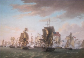  Victory Pintura - Victoria de Perry en el lago Erie por Thomas Birch 1814 Sea Warfare